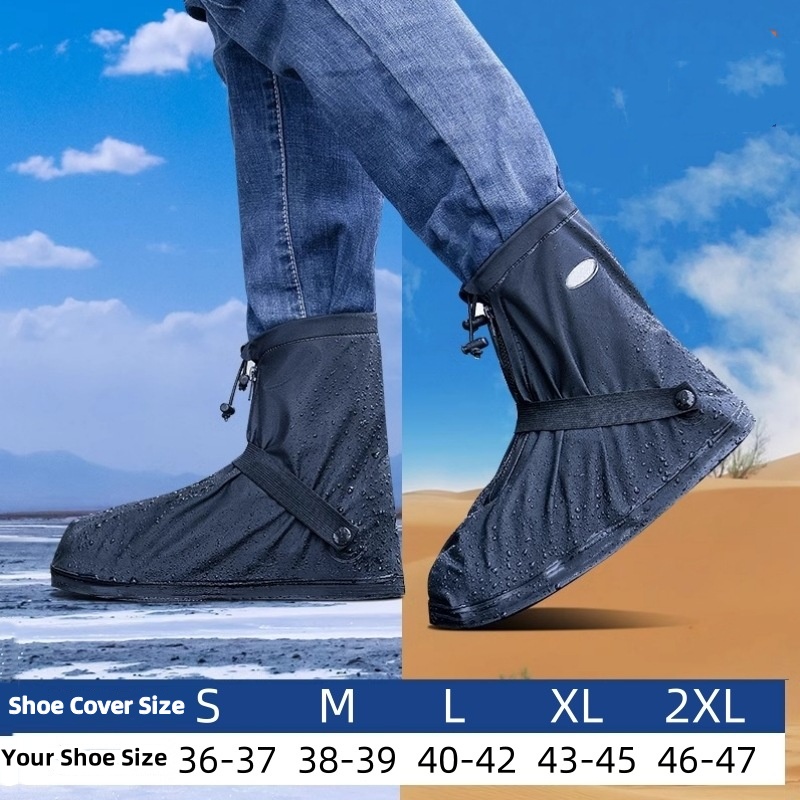 Cycling Shoe Covers - S-XXL 防雨アンチスリップ再利用可能なブーツ靴パンツカバー脚保護サイクリングハイキング防水雨雪砂ブーツカバー