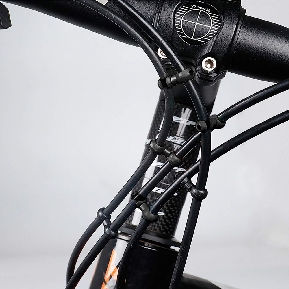 Cycling Gear Guide - 自転車ブレーキギアケーブル S スタイルバックルホースガイドブラッククロスラインクリップリングクラスプサイクリングアクセサリーロードバイク用