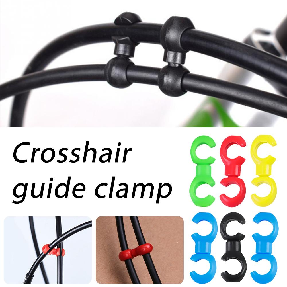 Cycling Gear Guide - 10個入り 自転車ケーブルクリップ 自転車シフトギアケーブルバックル ガイドラインクリップ 回転式MTBブレーキラインクリップ リングクラスプ