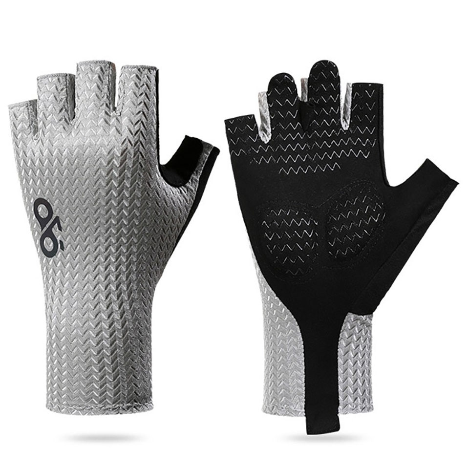 Cycling Gear Padding - 夏通気性ハーフフィンガーサイクリンググローブ超軽量ロードバイクグローブ滑り止めシリコンパームパッドクールスポーツギア男性女性
