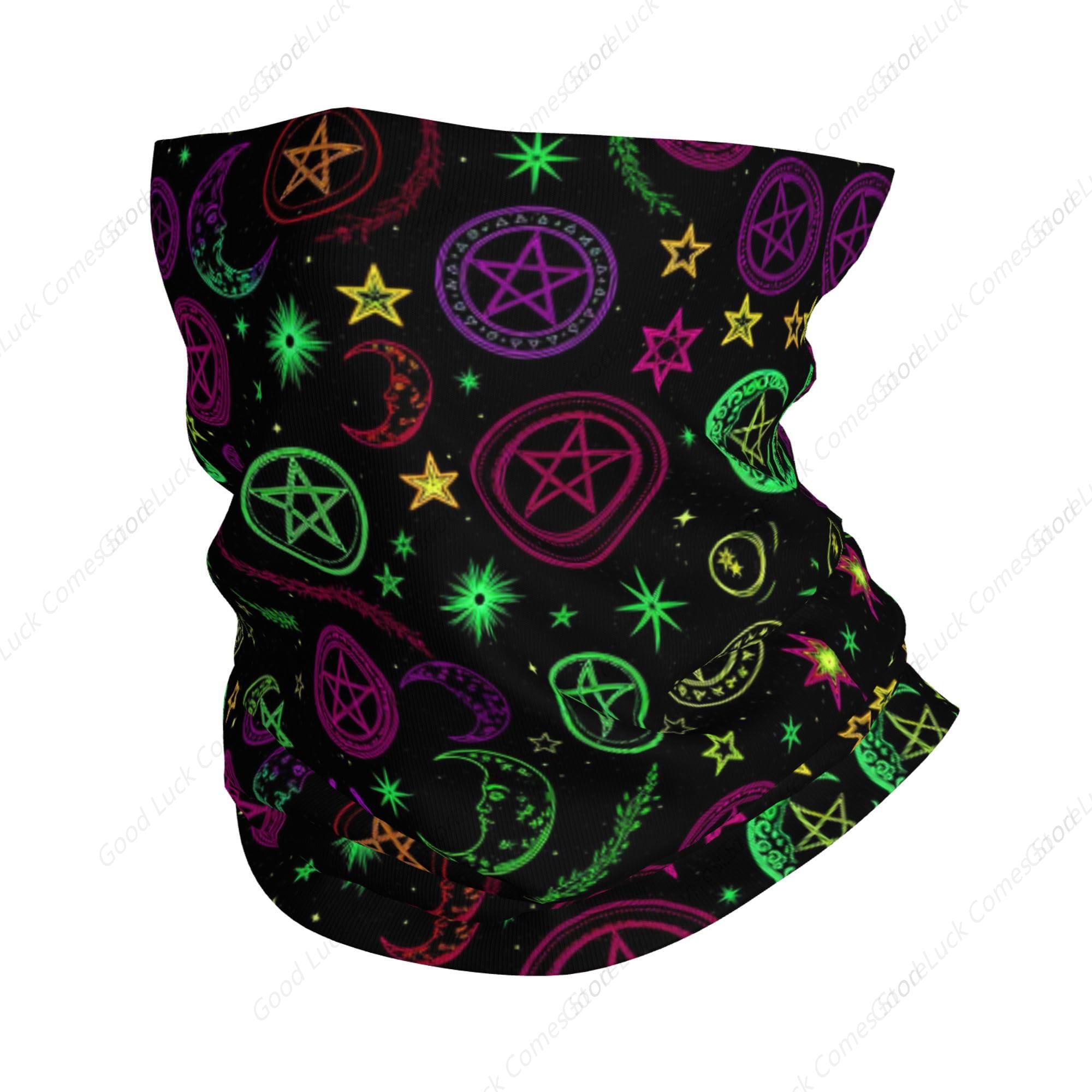 Cycling Face Mask - 女性男性フェイスカバーゴシックトリッピーパープルサンムーンマジック錬金術宇宙魔女魔女バンダナ防塵クールハーフマスク
