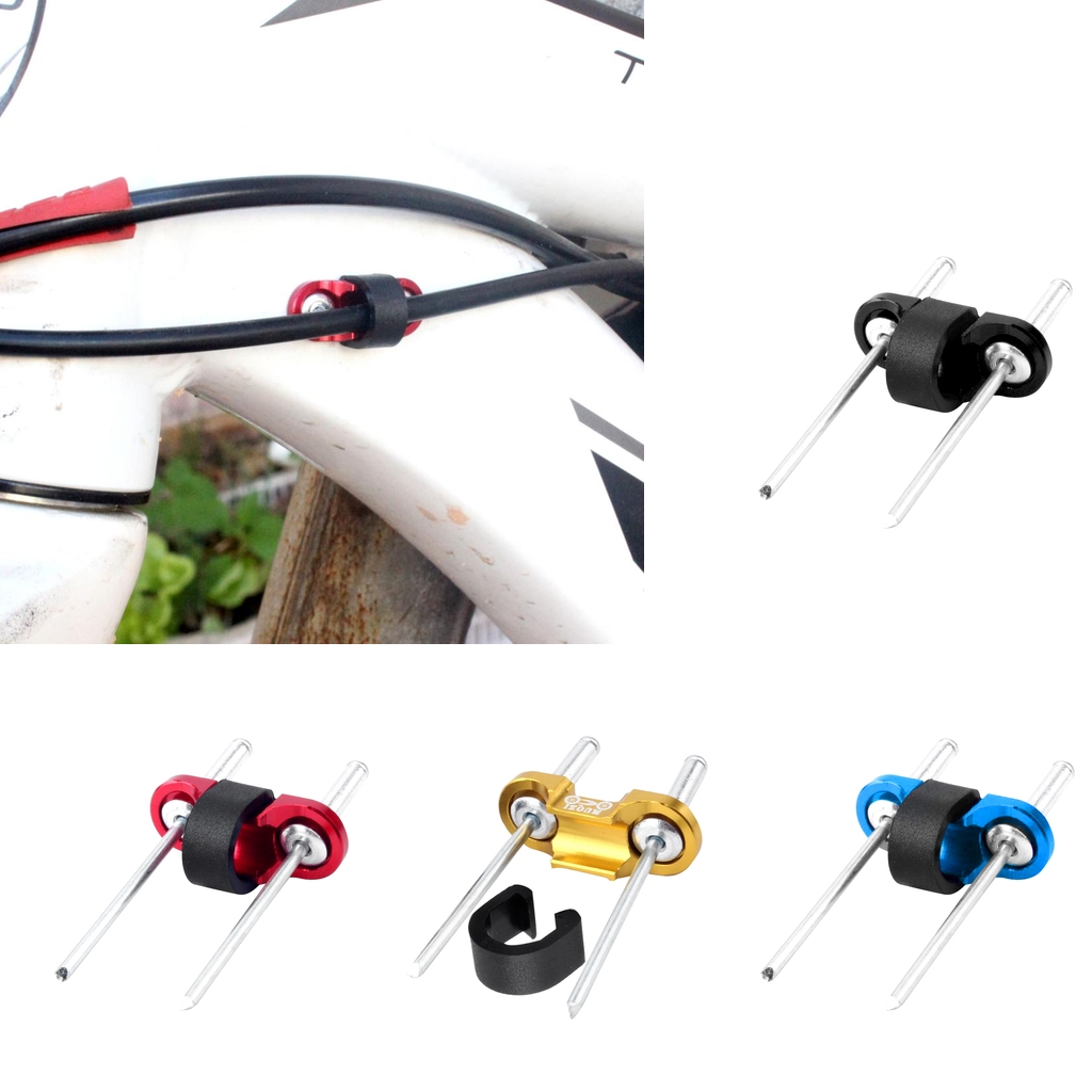 Cycling Gear Guide - Perfeclanアルミニウム合金mtbマウンテンロードバイク自転車ケーブルハウジングガイドベースリベットcクリップギア交換サイクリングアクセサリー