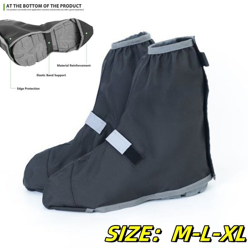 Cycling Shoe Covers - 耐久性のあるオックスフォード防水レインブーツシューズカバー再利用可能な防雨オーバーシューズハイキングハンティングサイクリングレインシューズパンツプロテクター