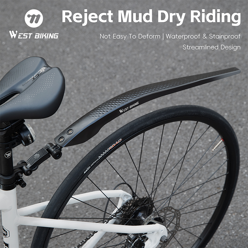 Bike Fender Set - WEST BIKING ロードバイクフェンダー防水防塵フロントリアフェンダーセット角度調整可能 26-29 インチ/700C バイクアクセサリー用