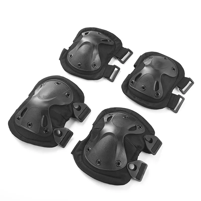 Cycling Gear Padding - 戦術的な膝肘パッドセット軍事訓練用膝まずり這いサイクリング保護具アウトドア男性用