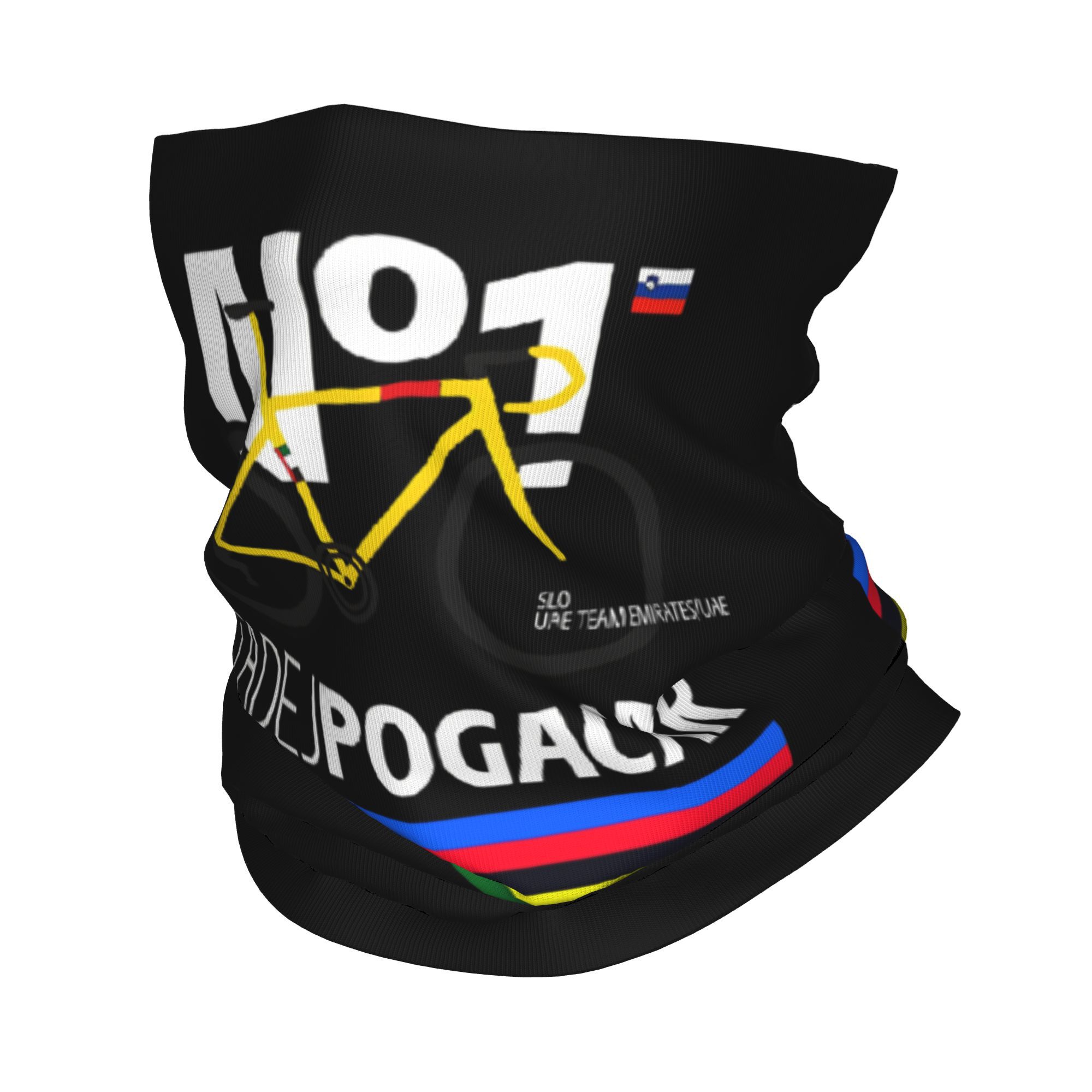 Cycling Face Mask - Tadej Pogacar 自転車 バンダナ ネックゲートル プリント