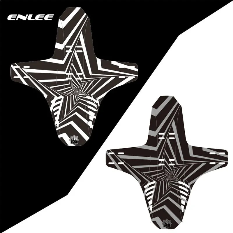 Bike Fender Set - Enlee-フロントフォークとリアホイールに適した反射マッドガード、mtb自転車フェンダー、反射泥ガード、サイクリングパーツ、1個