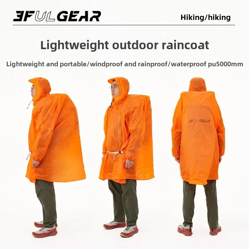 Cycling Gear Jacket - 超軽量レインポンチョ 3F UL GEAR 15D/210T ナイロン防水防風レインコートポータブル屋外カバーサイクリングハイキング用