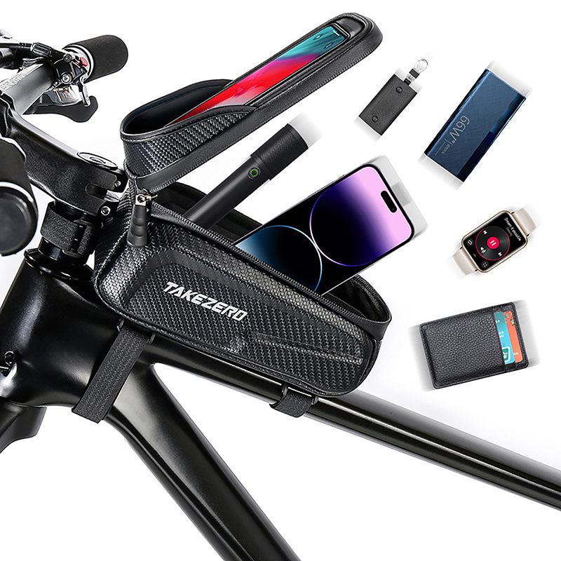 Cycling Gear Travel Bag - 新しい自転車バッグ防水タッチスクリーンサイクリングバッグトップフロントチューブフレームロードバイクバッグ電話ケースバイクアクセサリー