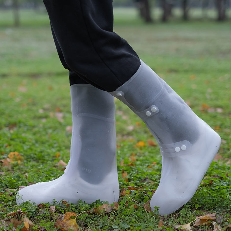 Cycling Shoe Covers - 防水ロング丈レインシューズカバー、滑り止め、再利用可能なガロッシュ、男女兼用、アウトドア旅行、サイクリングブーツカバー