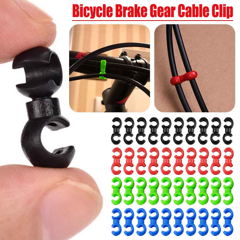 Cycling Gear Guide - 10pc S フック自転車シフトギアケーブルバックルガイドラインクリップ MTB 自転車ケーブル管理用スムーズサイクリング強化されたパフォーマンス