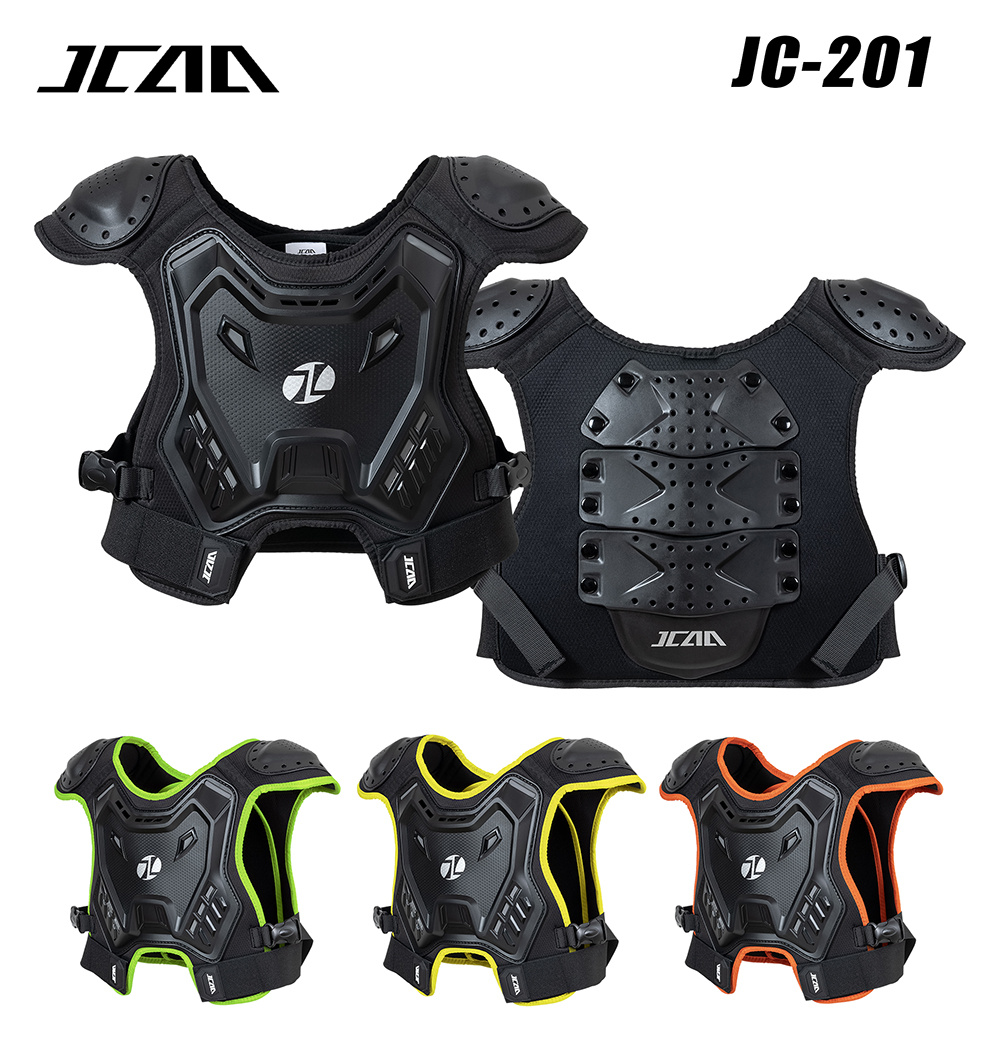 Cycling Gear Vest - 子供用モトクロスボディアーマー保護ベストDH ATVダートバイクバックチェストプロテクターキッズスポーツサイクリングスケート保護ギア