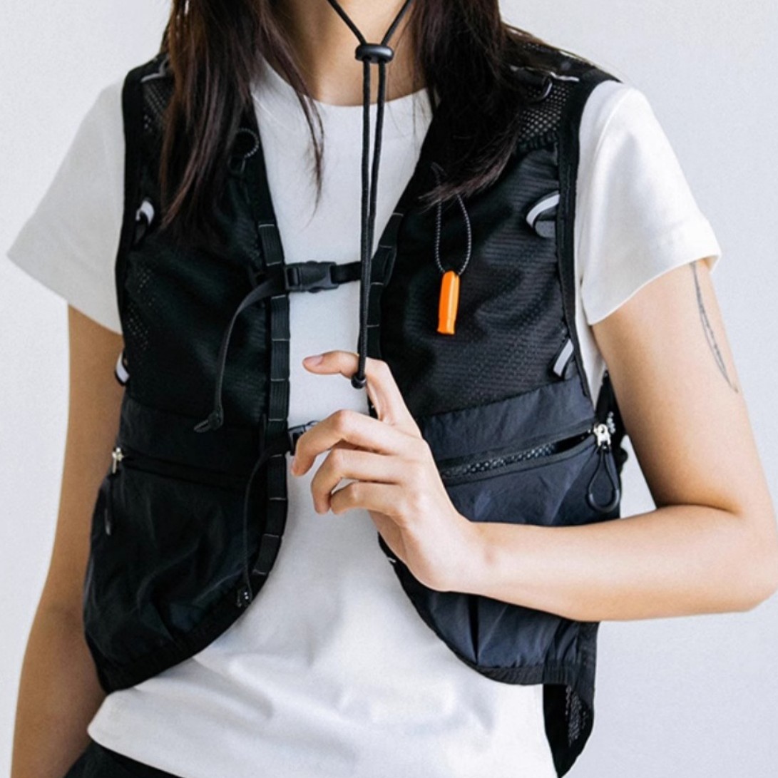 Cycling Gear Vest - ユニセックスアウトドアユーティリティベストパッチワークマルチポケットノースリーブベストサイクリングハイキングキャンプ旅行男性女性用