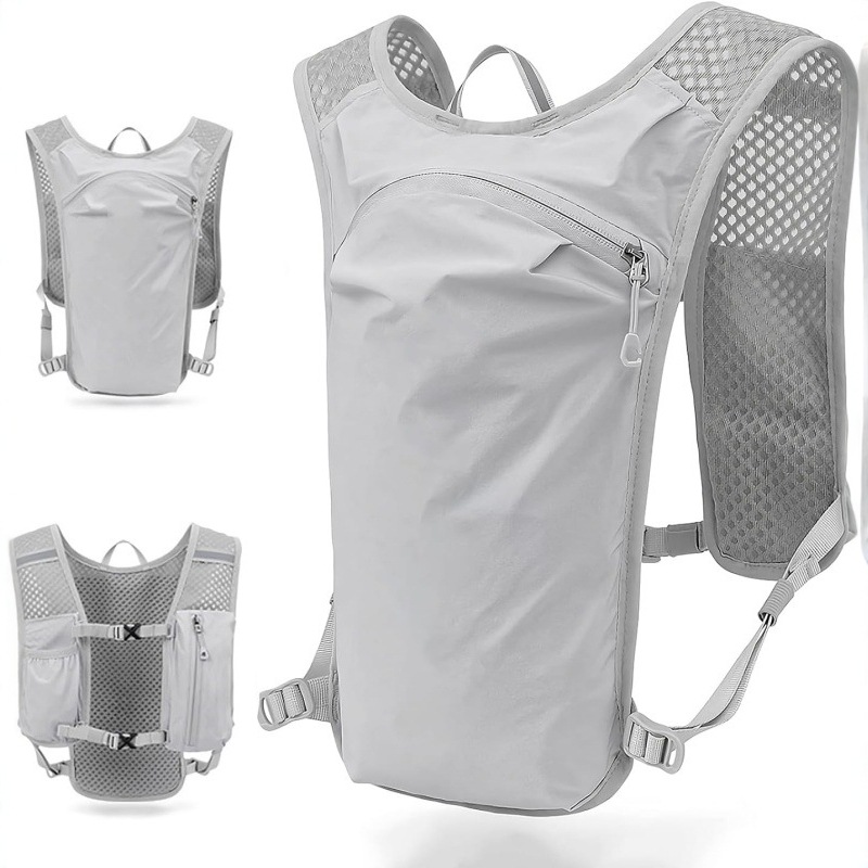 Cycling Gear Vest - 超軽量ハイドレーションベストバックパック トレイルランニング＆マラソン用 - 5L通気性レースベスト（2Lウォーターブラダー付き） - ノーバウンスフィット
