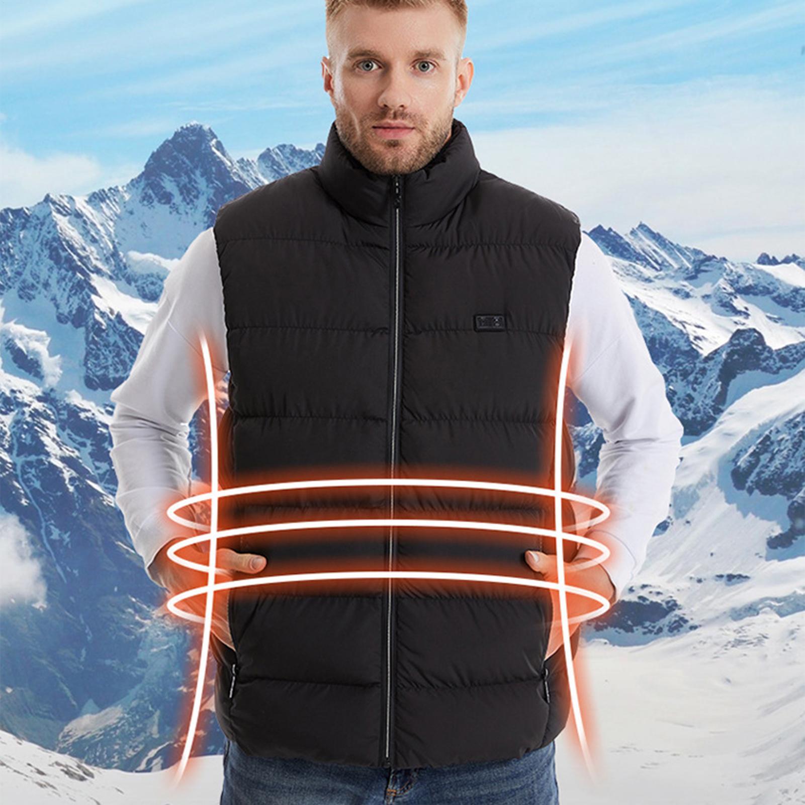 冬用加熱ベスト 暖かいUSB電熱ジャケット スキー用3段階調 - Cycling Heat Gear のレビューと価格