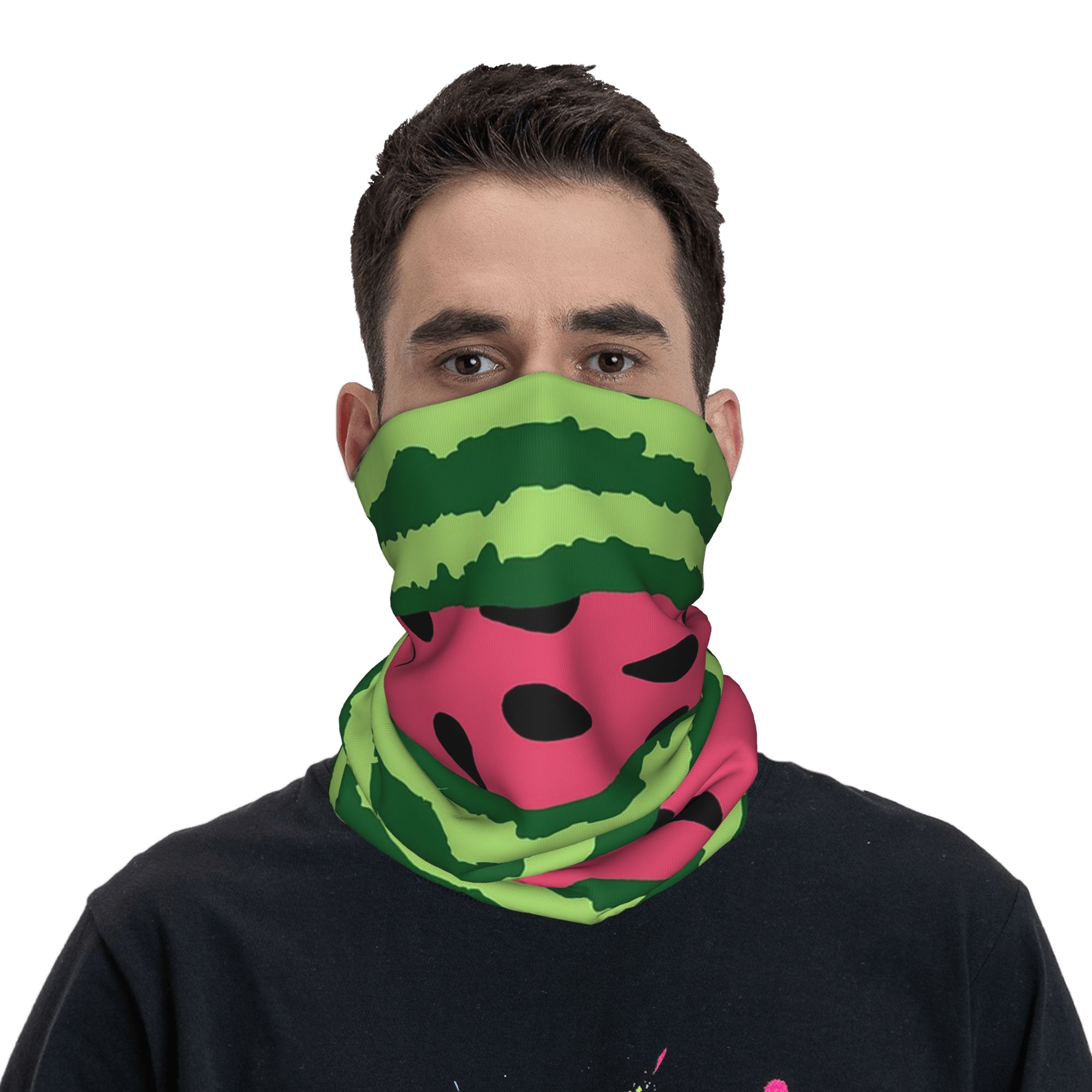 スイカ バンダナ ネックゲイター プリント ラップスカーフ  - Cycling Face Mask のレビューと価格