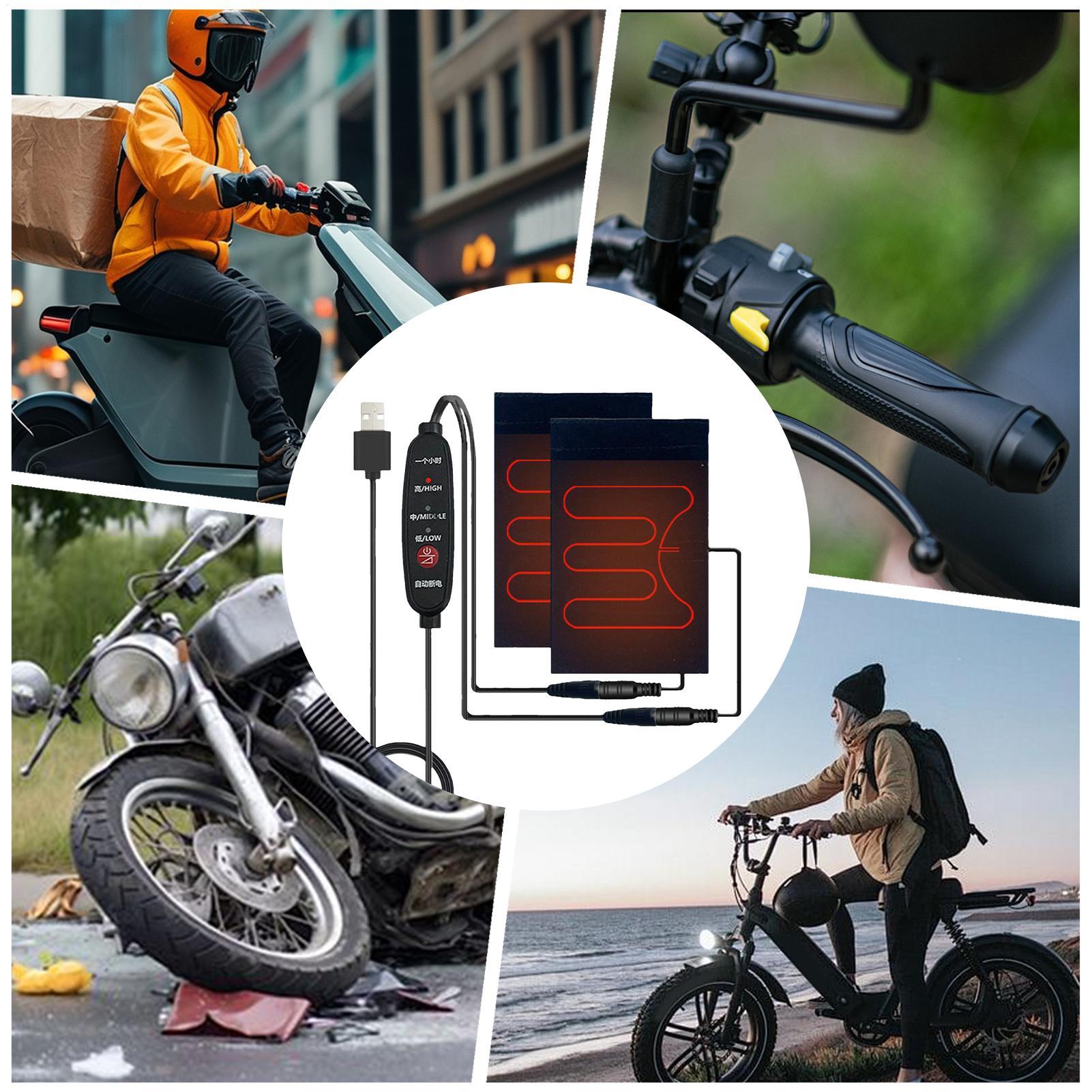 加熱ハンドルバーグリップ 5V オートバイ加熱グリップカバー - Cycling Heat Gear のレビューと価格