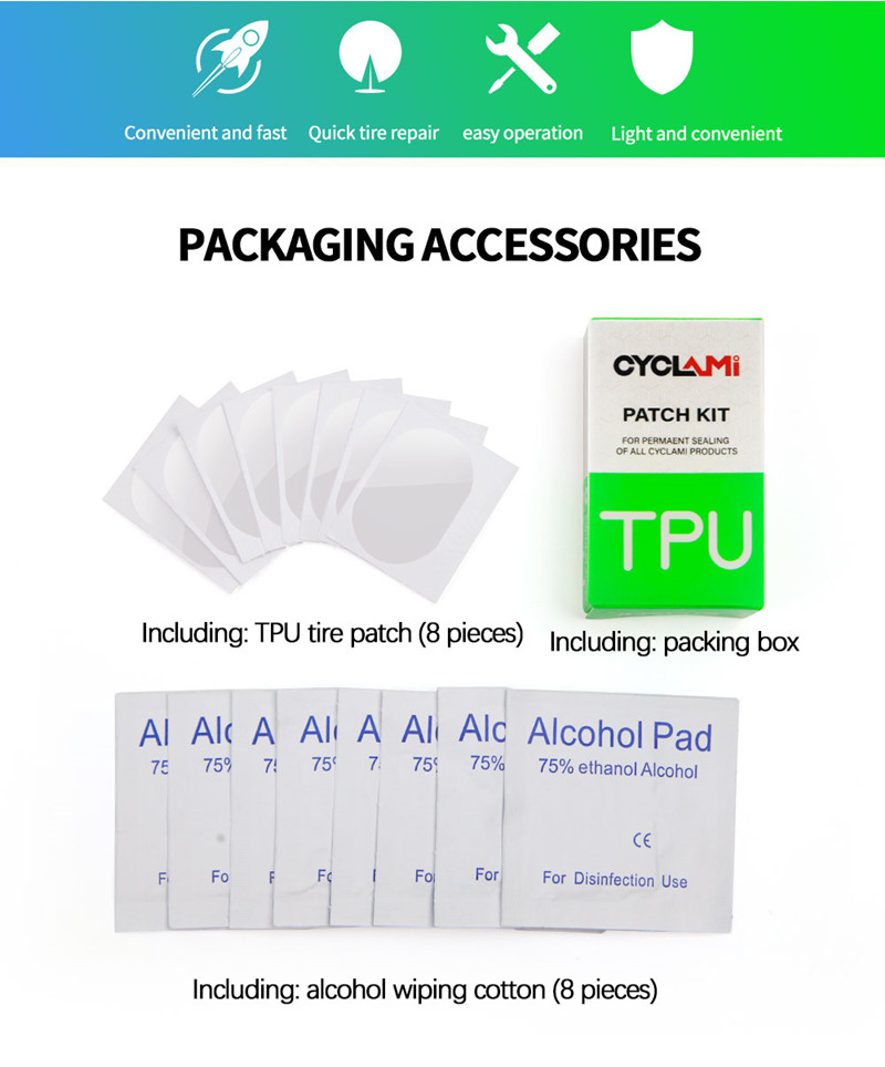 Puチューブ用の新しいタイヤパッチ,自転車タイヤ修理用のベル - Bike Tube Repair Kit のレビューと価格
