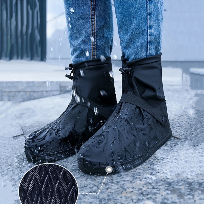 S-XXL 防雨アンチスリップ再利用可能なブーツ靴パンツカバ - Cycling Shoe Covers のレビューと価格