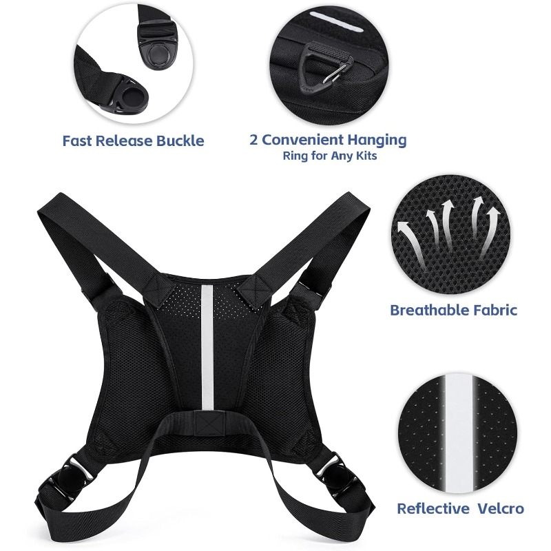 男性用の多機能タクティカルベストバッグ,調節可能なチェストバ - Cycling Gear Travel Bag のレビューと価格