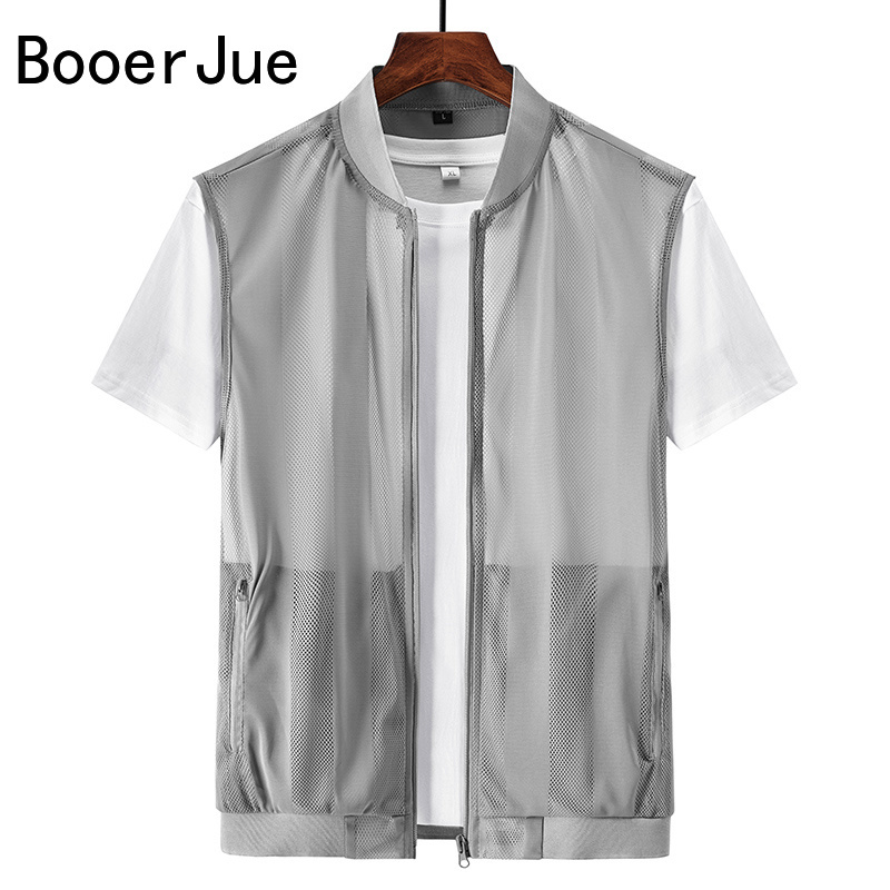 屋外ハイキングスポーツ夏男性メッシュ中空チョッキ釣り通気性コ - Cycling Gear Vest のレビューと価格