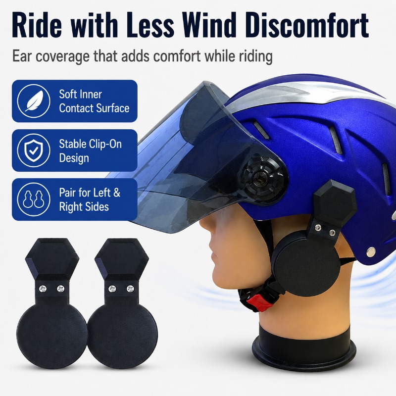 風よけ用クリップオンヘルメットイヤーカバー – スクーター、 - Bicycle Helmet のレビューと価格