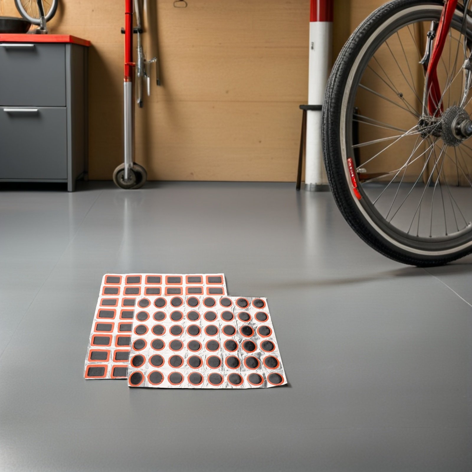 4 個の自転車タイヤパッチ修理キット軽量ポータブルインナーチ - Bike Tube Repair Kit のレビューと価格