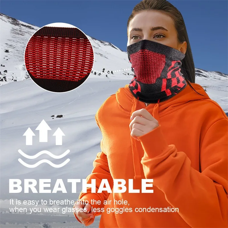 色冬通気性快適なサーマルニットスカーフフェイスカバーネックウ - Cycling Face Mask のレビューと価格