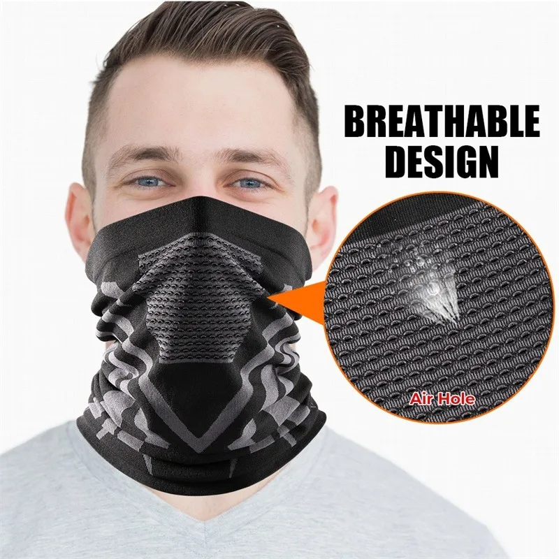 色冬通気性快適なサーマルニットスカーフフェイスカバーネックウ - Cycling Face Mask のレビューと価格