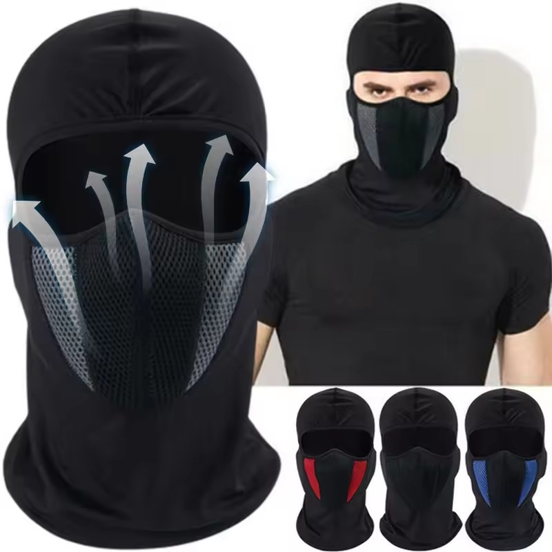 フルフェイスマスクサイクリング防風ヘッドギアオートバイバラク - Cycling Face Mask のレビューと価格