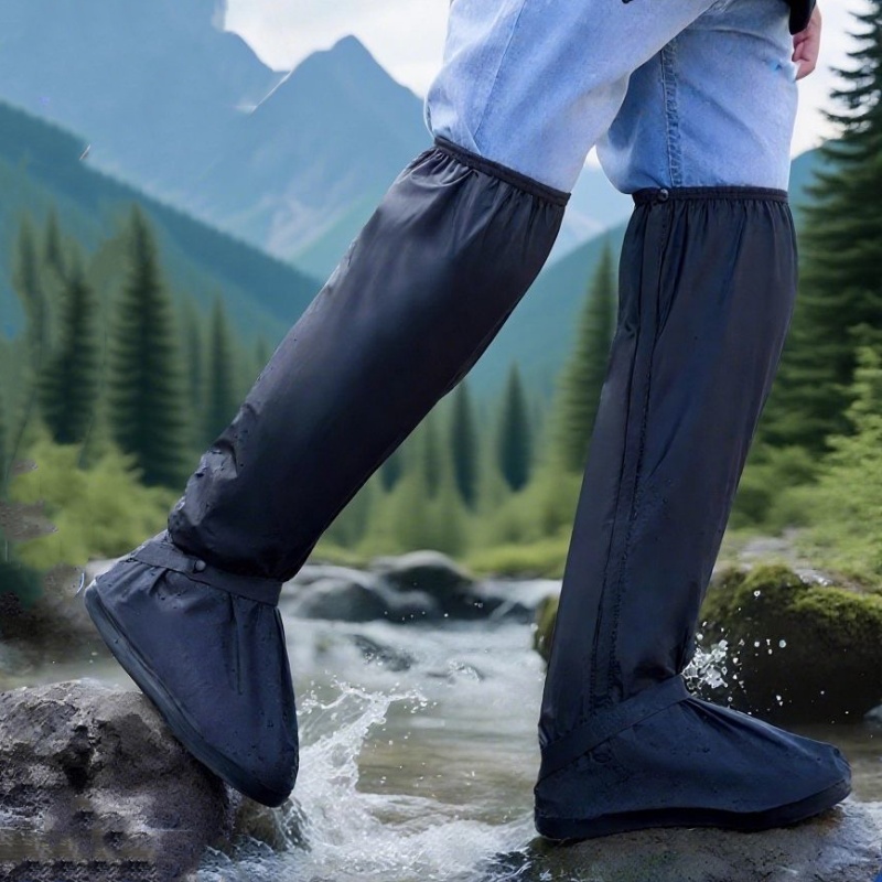 オーバーニーハイチューブ再利用可能な防水オーバーシューズパン - Cycling Shoe Covers のレビューと価格