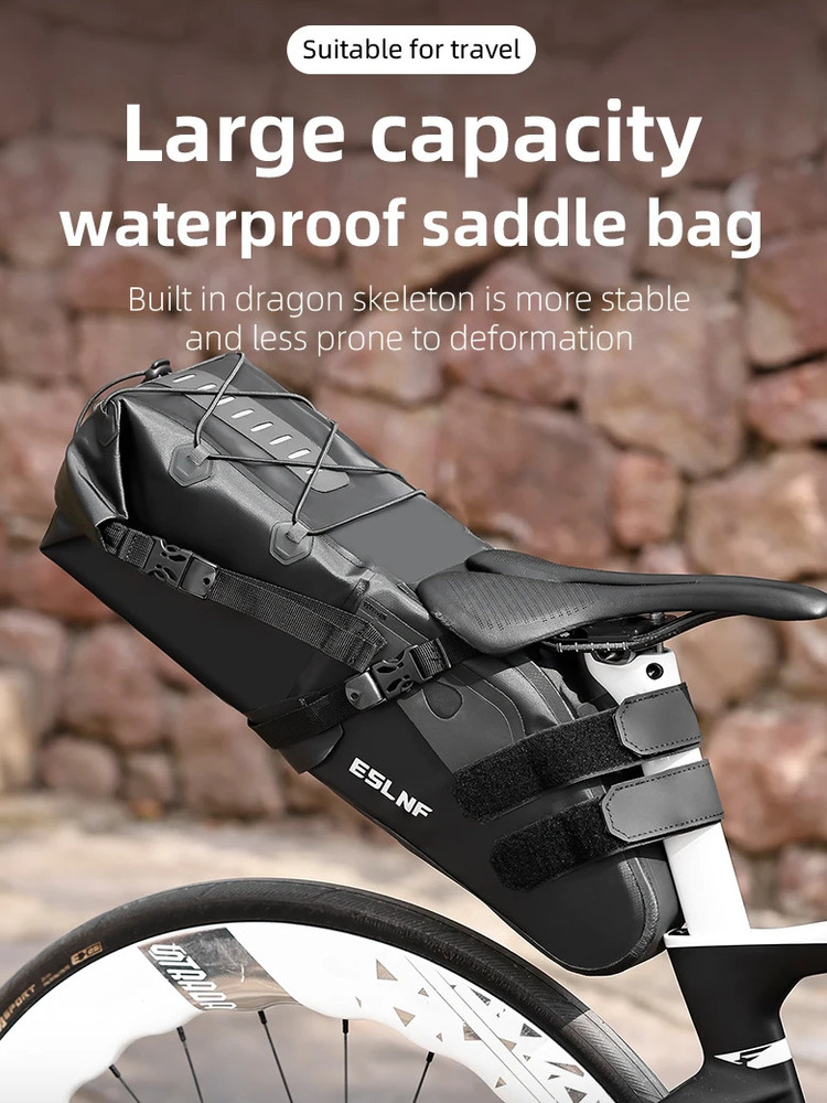 ESLNF反射防水MTB 10L大容量サドルバッグ 自転車バ - Cycling Gear Travel Bag のレビューと価格