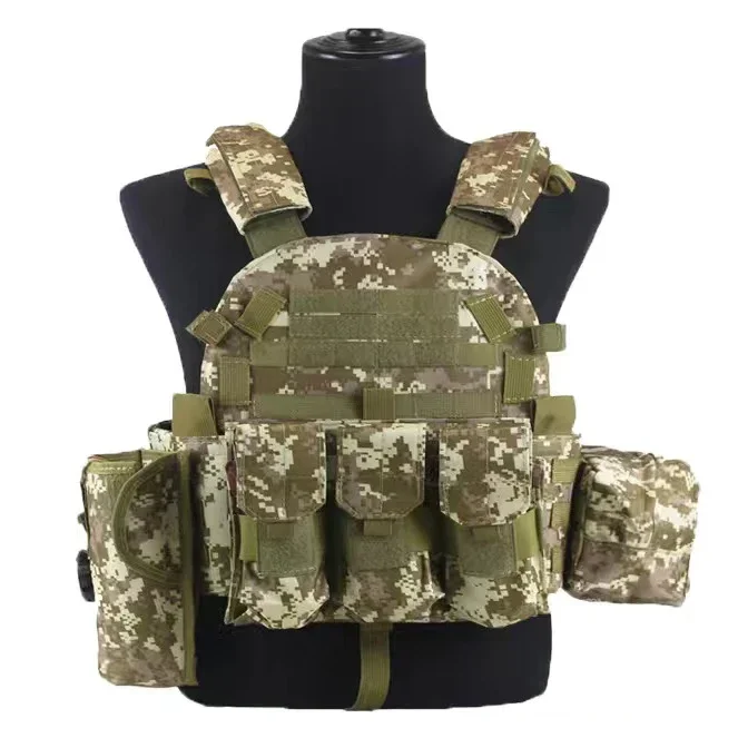 6094迷彩タクティカルベスト多機能プレートキャリア調整可能 - Cycling Gear Vest のレビューと価格