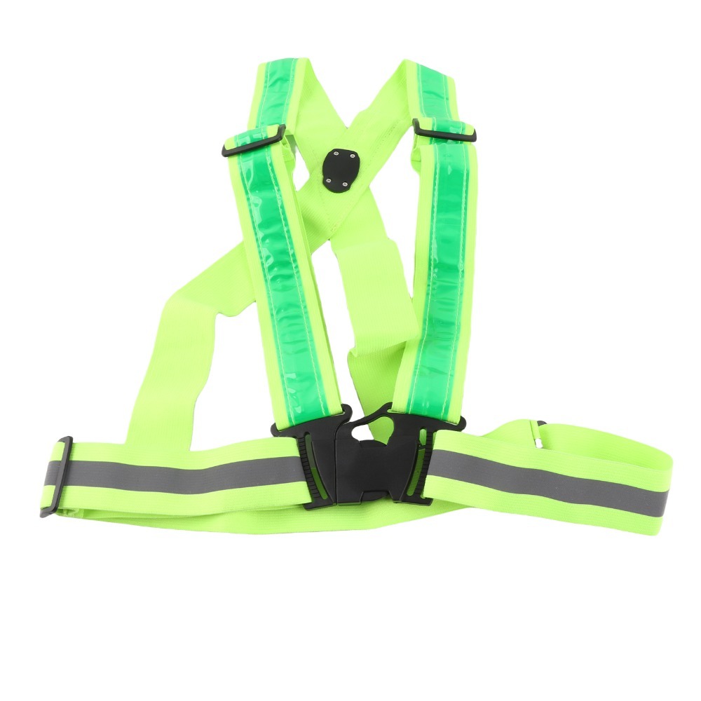 新しいポリエステル製LED安全ベスト、グリーンライト、USB - Cycling Gear Vest のレビューと価格