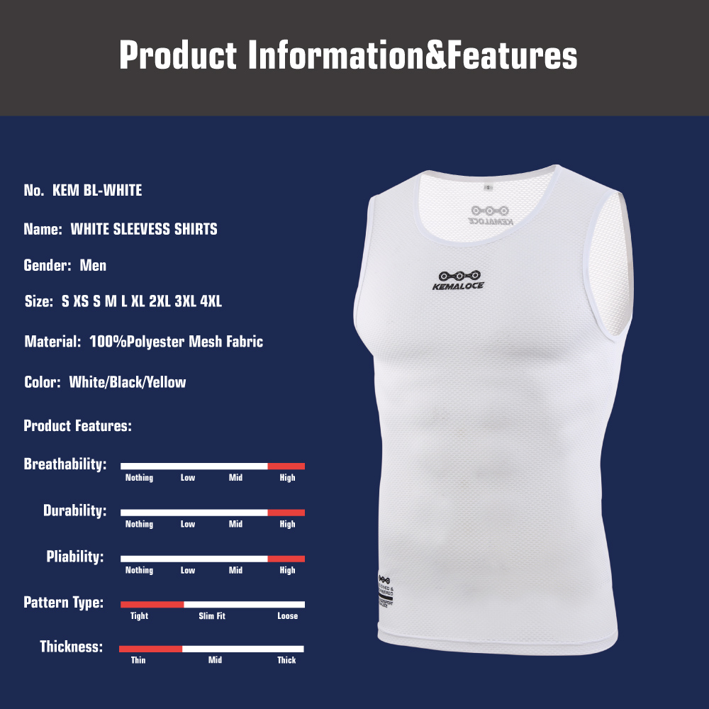 Kemaloce-通気性のある速乾性のサイクリングベスト,ベ - Cycling Gear Vest のレビューと価格
