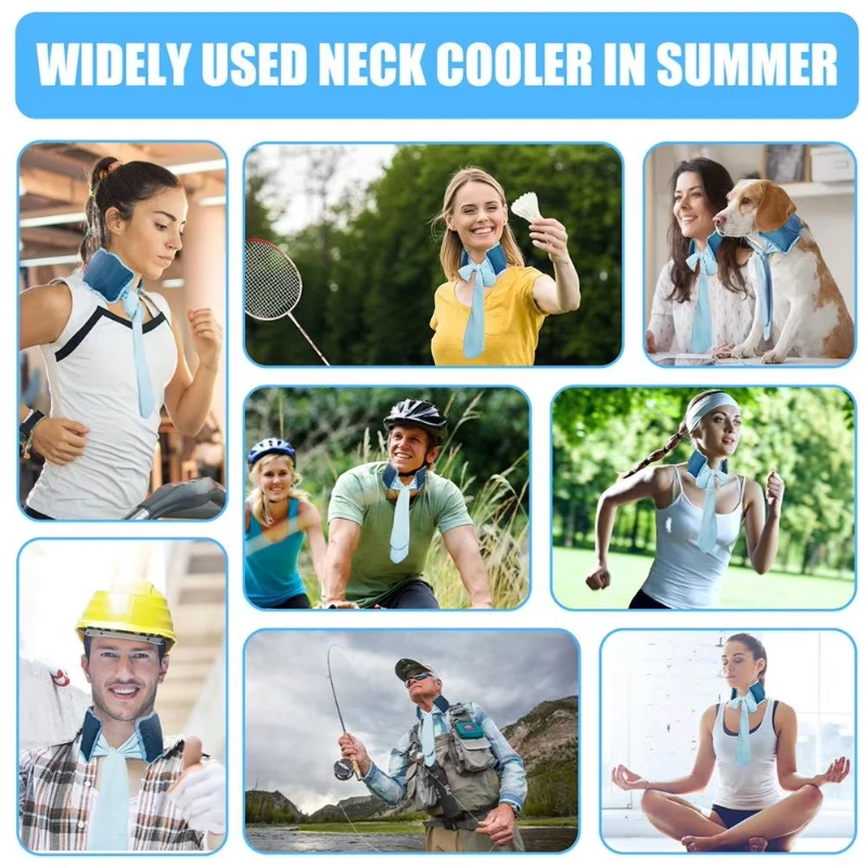 冷却アイススカーフ 首の冷え対策 再利用可能 夏の暑さ対策  - Cycling Heat Gear のレビューと価格