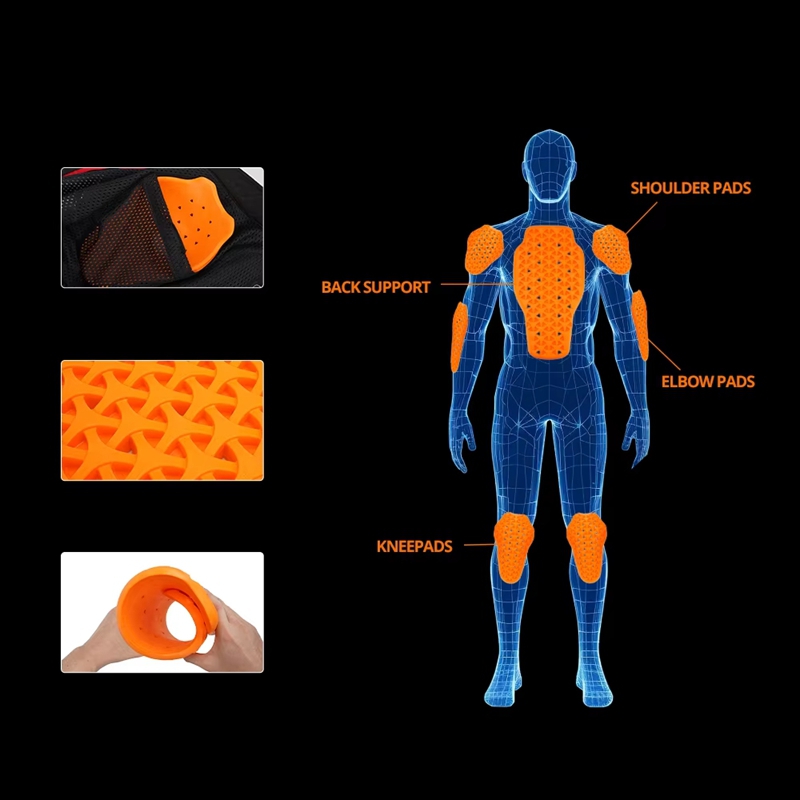 サイクリング用品 背中 肘 膝 肩 胸部 臀部プロテクター  - Cycling Gear Jacket のレビューと価格