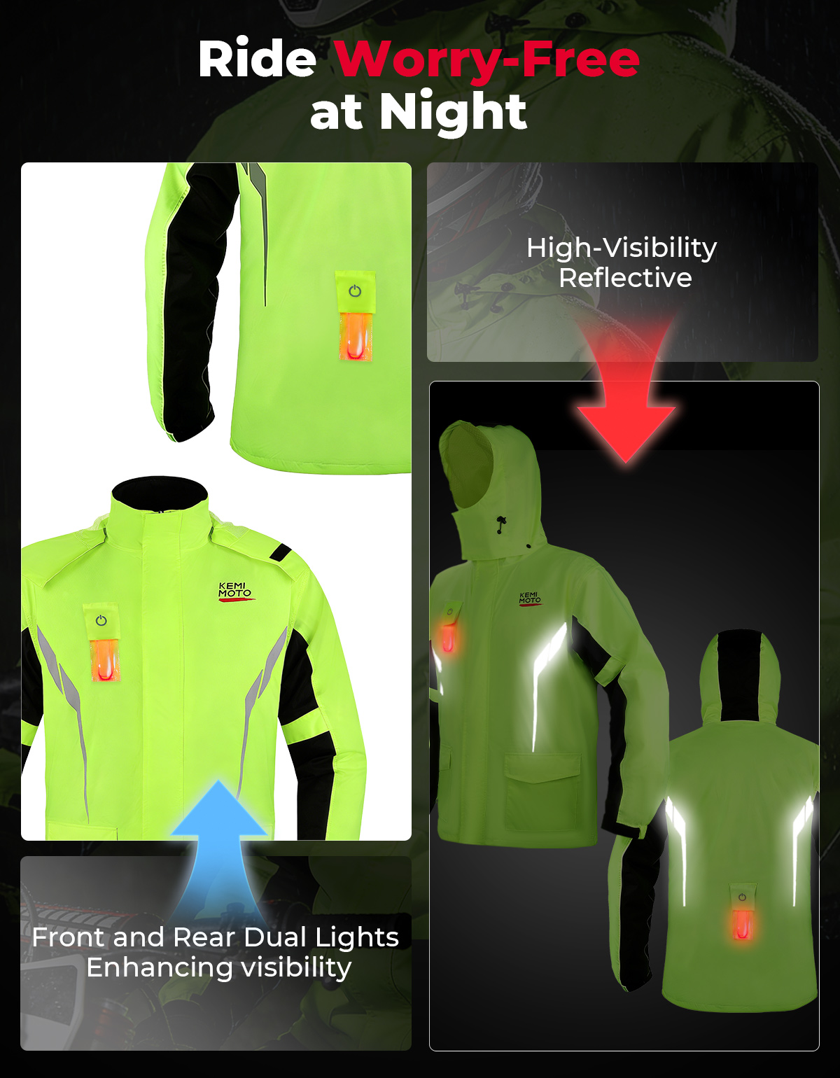KEMIMOTO ユニセックス防水レインコートセット パンツ - Cycling Gear Jacket のレビューと価格
