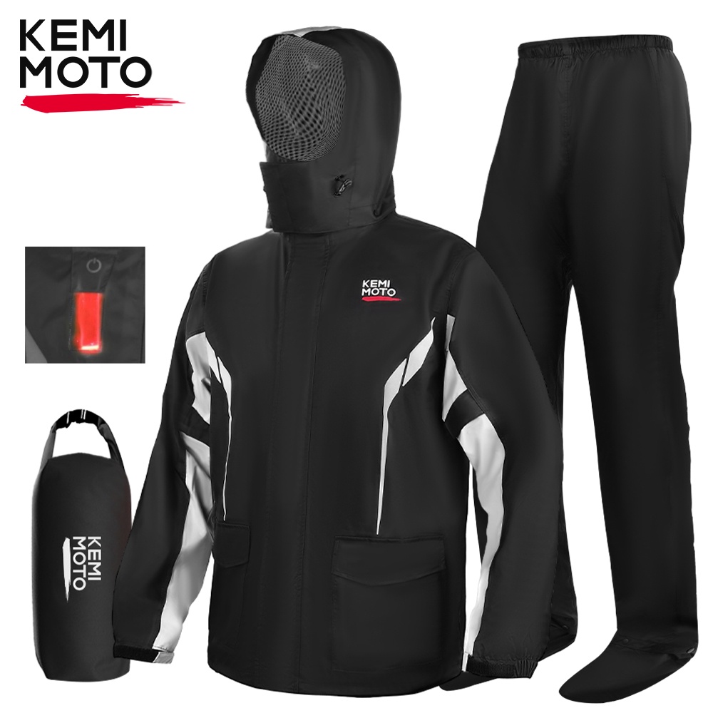 防水レインコートセット バイク用レインジャケット 男女兼用  - Cycling Gear Jacket のレビューと価格
