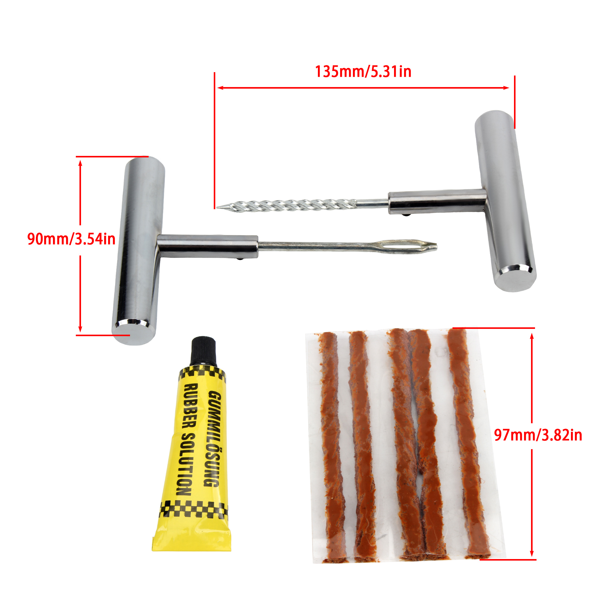 ユニバーサルモーターサイクルタイヤ修理ツールセット,ダストリ - Bike Tube Repair Kit のレビューと価格