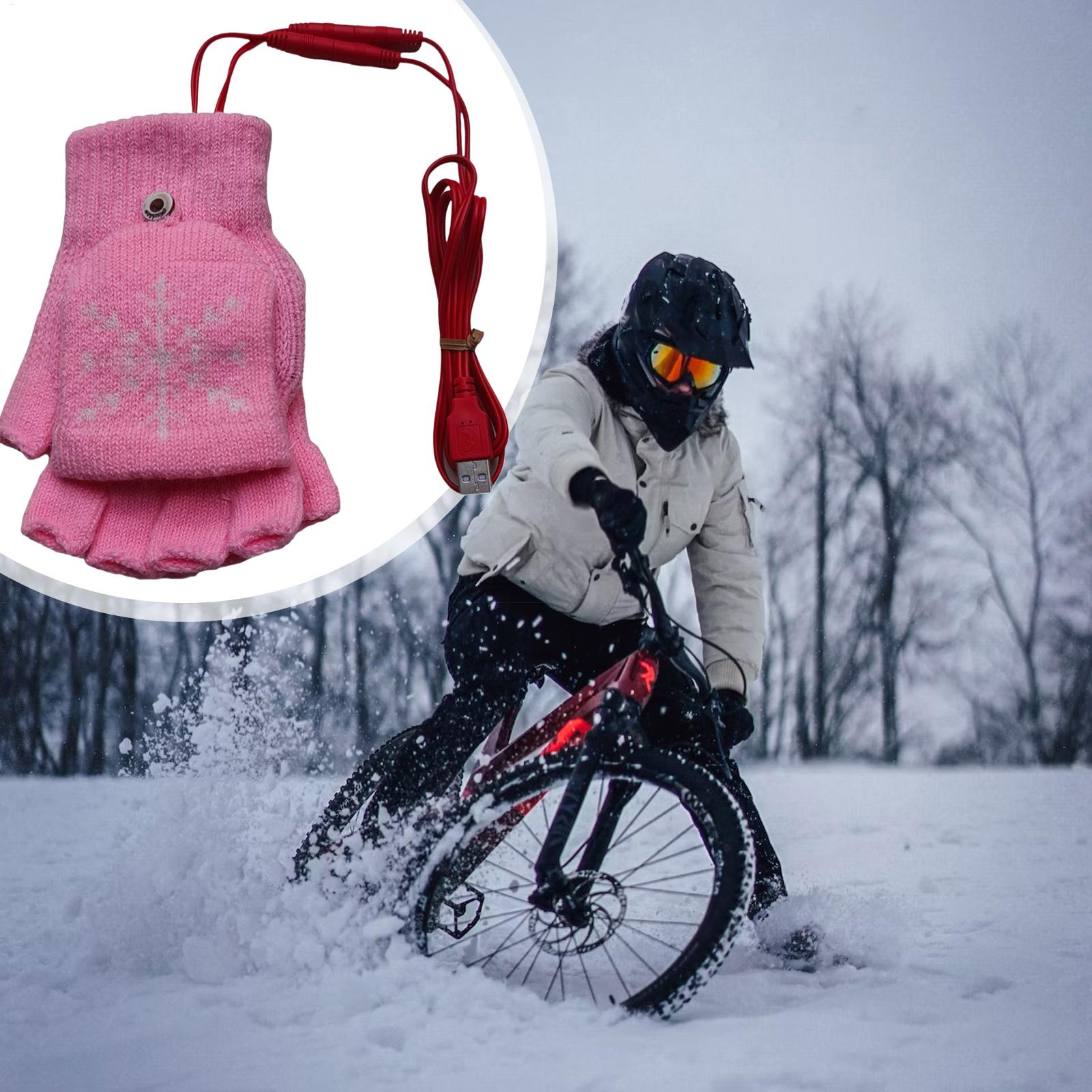 加熱手袋指なし USB 加熱乗馬手袋冬用ギアハンドウォーマー - Cycling Heat Gear のレビューと価格