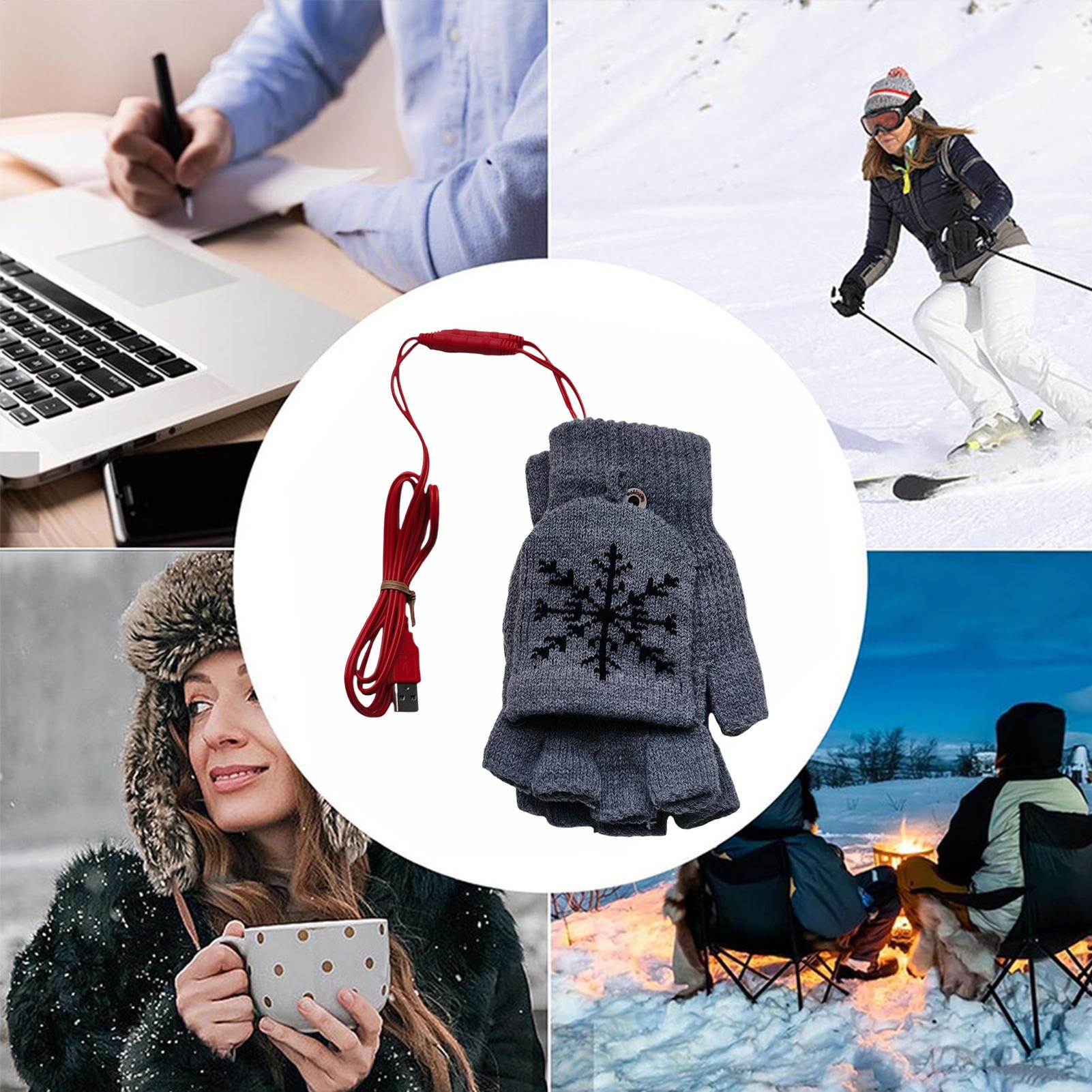 加熱手袋指なし USB 加熱乗馬手袋冬用ギアハンドウォーマー - Cycling Heat Gear のレビューと価格
