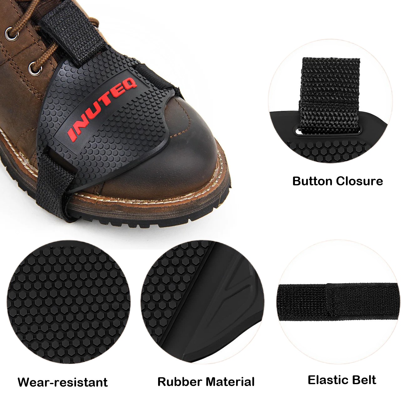 調節可能なギアシューカバー滑り止めオートバイパッドベルト耐久 - Cycling Gear Padding のレビューと価格