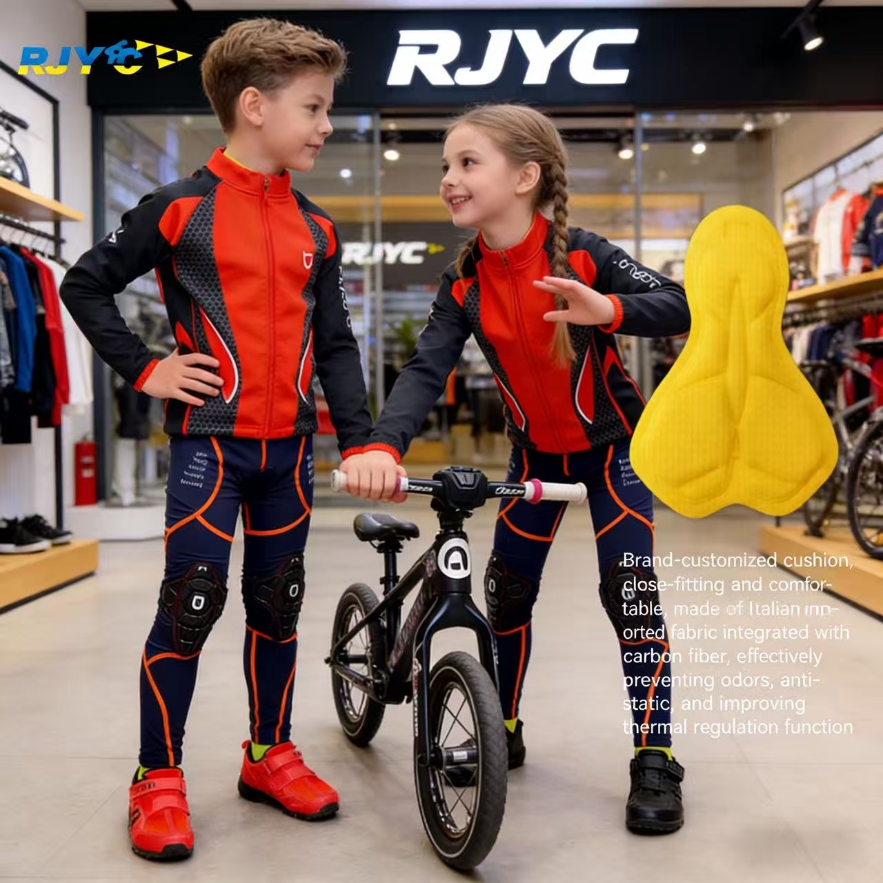 Rjyc ブランド 春夏子供用サイクリングウェア、ローラース - Cycling Gear Padding のレビューと価格