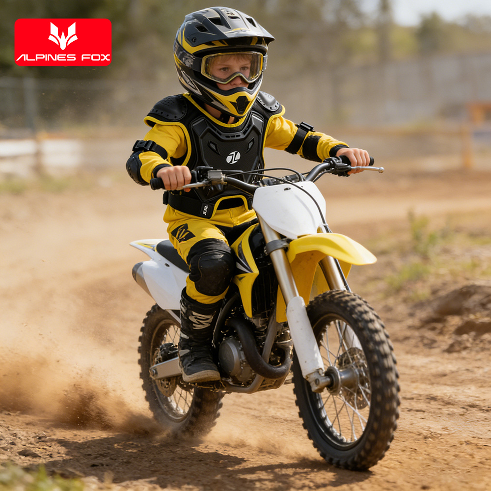 子供用モトクロスボディアーマー保護ベストDH ATVダートバ - Cycling Gear Vest のレビューと価格