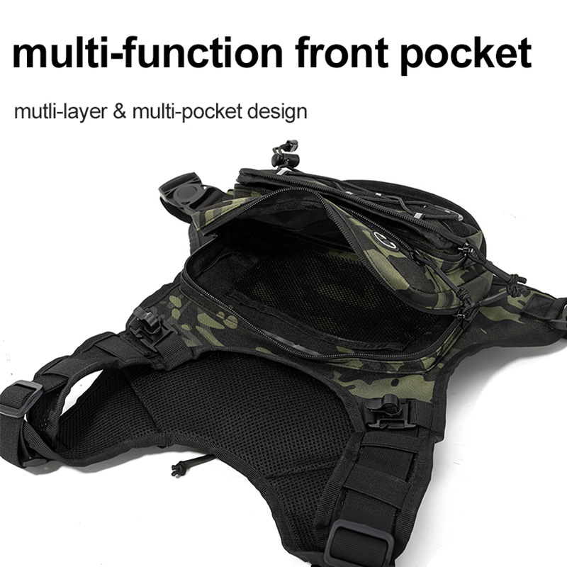 タクティカルバッグ フロントチェストリグベスト バックパック - Cycling Gear Vest のレビューと価格