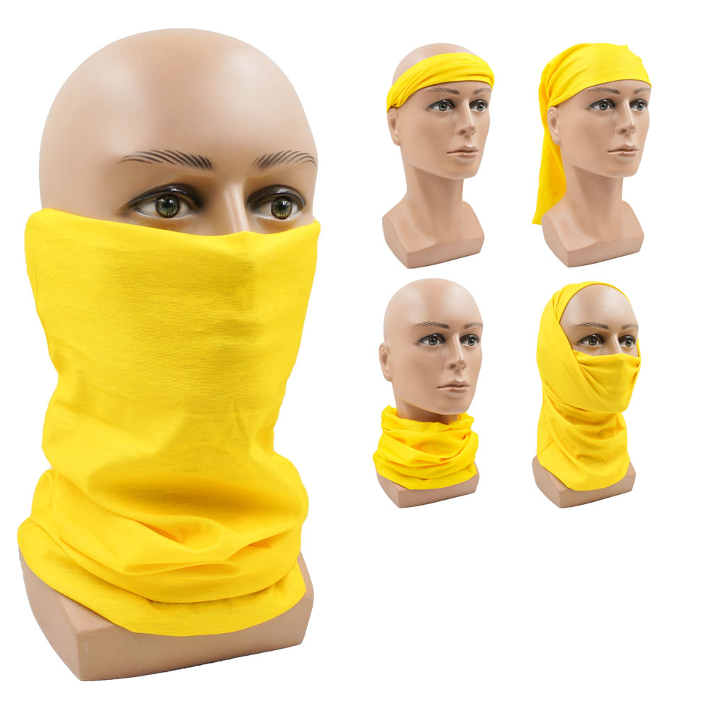 黄色多機能サイクリングネックゲートル日焼け止め通気性屋外バン - Cycling Face Mask のレビューと価格