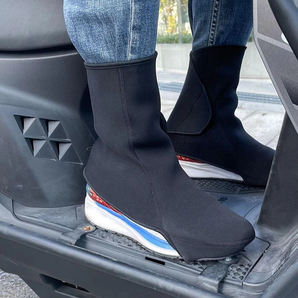 防寒サイクリングシューズカバーネオプレン防水防風足首プロテク - Cycling Shoe Covers のレビューと価格