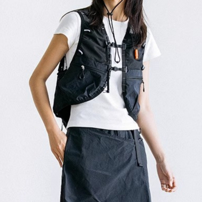 ユニセックスアウトドアユーティリティベストパッチワークマルチ - Cycling Gear Vest のレビューと価格