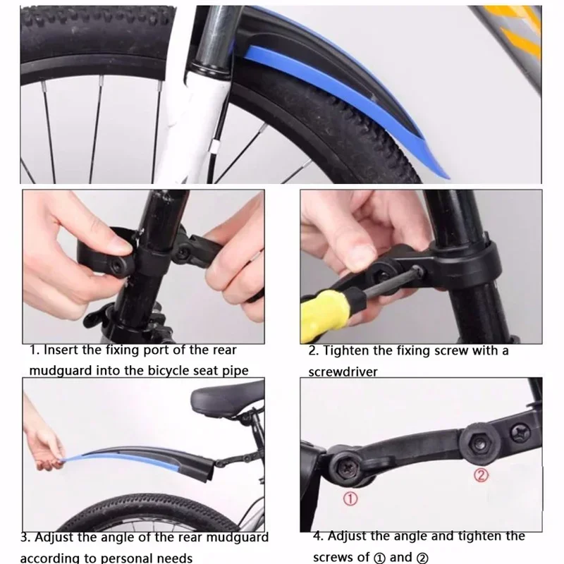 1 セット自転車マッドガード耐久性のある自転車フェンダー調節 - Bike Fender Set のレビューと価格